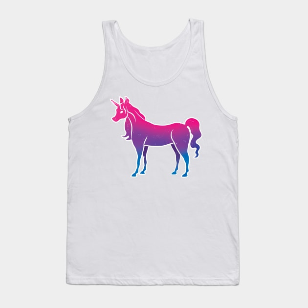 Bi Pride Unicorn on Black Tank Top by AliceQuinn